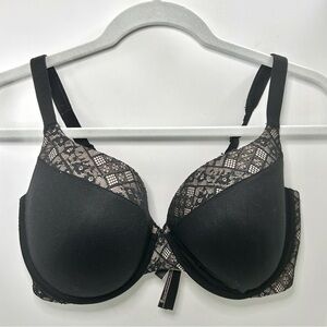 Victoria's Secret Body by Victoria Perfect Shape Black & Cream Lace Bra 38DDD